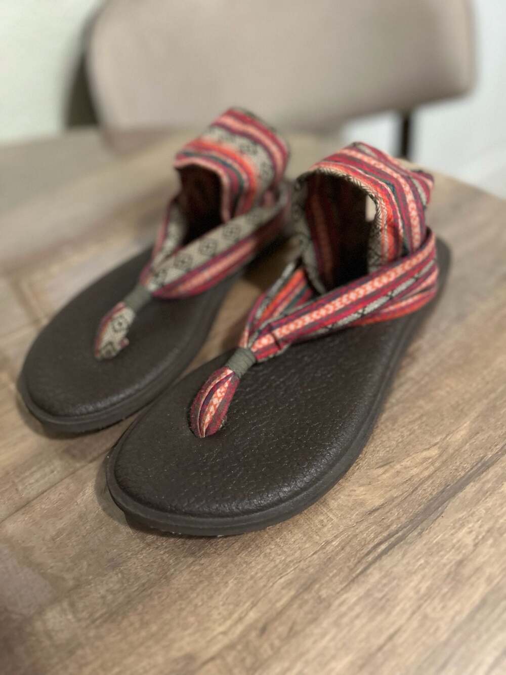 Sanuk Women's Yoga Sling 2 Prints Sandals Tribal Pattern Size 10